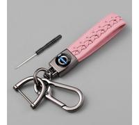 WENINETIES Portachiavi Auto per Volvo EX30 SUV 2023-2024, Leggero e Molto Resistente Moschettoni per Chiavi Dell'auto Auto Accessori Ideale Come Regalo,Pink-A