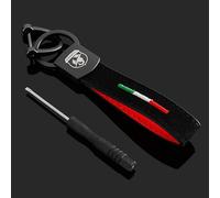 WENINETIES Portachiavo per Abarth 124 Spider 2016-2019, Auto Portachiavi con Logo Stemma Key Chain Auto Chiave Ciondolo Sostituire Chiavi Anelli D Ruotabile