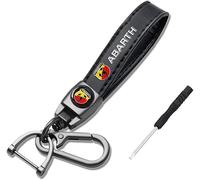 WENINETIES Portachiavo per Abarth 124 Spider 2016-2019, Auto Portachiavi con Logo Stemma Key Chain Auto Chiave Ciondolo Sostituire Chiavi Anelli D Ruotabile