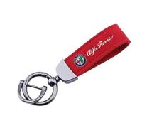 WENINETIES Portachiavo per Alfa Romeo Giulietta Spider GT Giulia Mito 147/156/159/166 Stelvio, Auto Portachiavi con Logo Stemma Key Chain Auto Chiave Ciondolo Sostituire Chiavi Anelli D Ruotabile,Red