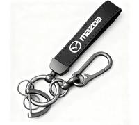 WENINETIES Portachiavo per Mazda CX 5 CX5 2017-2024, Auto Portachiavi con Logo Stemma Key Chain Auto Chiave Ciondolo Sostituire Chiavi Anelli D Ruotabile,Black