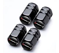 WENINETIES Tappi Valvola Auto in Alluminio per Changan CS35 Plus CS55 Plus CS75 Plus Eado Uni-T Uni-K 2023 Auto Zubehör, Set da 4 Coprivalvole Pneumatici Metallo Antivento Antipolvere,Black-D