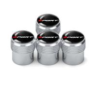 WENINETIES Tappi Valvola Auto in Alluminio per Changan CS35 Plus CS55 Plus CS75 Plus Eado Uni-T Uni-K 2023 Auto Zubehör, Set da 4 Coprivalvole Pneumatici Metallo Antivento Antipolvere,Silver-C