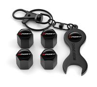 WENINETIES Tappi Valvola Auto in Alluminio per Changan CS35 Plus CS55 Plus CS75 Plus Eado Uni-T Uni-K 2023 Auto Zubehör, Set da 4 Coprivalvole Pneumatici Metallo Antivento Antipolvere,Black-A
