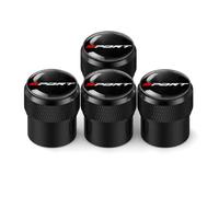 WENINETIES Tappi Valvola Auto in Alluminio per Changan CS35 Plus CS55 Plus CS75 Plus Eado Uni-T Uni-K 2023 Auto Zubehör, Set da 4 Coprivalvole Pneumatici Metallo Antivento Antipolvere,Black-C