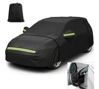 WENINETIES Telo Copriauto Impermeabile per BMW 5er Iimousine 6(VI) F10 2010-2017, Telo per Auto da Esterno con Cerniera per Porta, Tessuto PE Oxford Antigrandine,Black