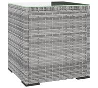 Wenjingqi Tavolino ausiliario rattan sintetico Grigio 40x37x40,5 cm, Grigio 319389