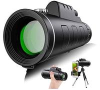 WENKA 40X60 ad alta potenza con supporto per smartphone Monoculare impermeabile IPX7 per guardare caccia, campeggio, escursionismo, viaggi, telescopio monoculare - Raddoppia il comfort