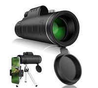 WENKA e treppiede regolabile per telefono cellulare birdwatching caccia escursionismo campeggio, cannocchiale monoculare ad alta potenza HD antiappannamento 40×60 impermeabile, telescopio monoculare -