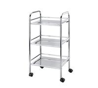 Wenko 12285100 Carrello Trasportabile da Bagno o da Cucina, Esclusivo, 3 Ripiani