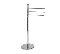 WENKO 15148100 Piantana porta salviette cromo - 3 bracci mobili, Acciaio, 48.5 x 90 x 28.5 cm, Cromo
