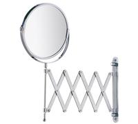 Wenko 15165100 Specchio Cosmetico da Parete Telescopico Exclusiv, Acciaio, Mater