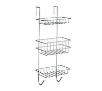 Wenko 16777100 Portaoggetti per la Doccia Revigo da Appendere, 3 Ripiani, 2 Ganci, Acciaio, 18,5 x 57 x 22,5 cm, Cromo