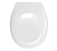 Wenko 17451100 Asse WC Bergamo Fissaggio in Acciaio Inossidabile, Materiale Plastico, 44,4 x 37,2 cm, Bianco