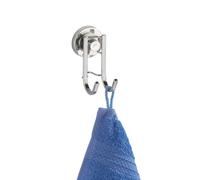 Wenko 17800100 Gancio Bovino Power-Loc, Fissaggio Senza Trapano, Materiale Plastico, 6 x 7,5 x 4 cm, Lucido/Cromo