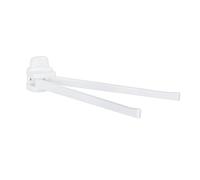 Wenko 17938100 Porta Teli Pure, 2 Bracci Mobili, Materiale Plastico, 43 x 11 x 8 cm, Bianco