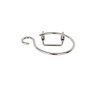 Wenko 18280100 Porta Asciugacapelli Milano con Portacavo per il Montaggio a Parete, Acciaio, 11 x 4,5 x 12 cm, Cromo