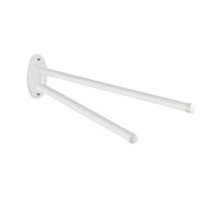 WENKO 18572100 Portasalviette Basic - 2 bracci mobili, Metallo, 4.5 x 9.5 x 41 cm, Bianco