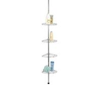 Wenko 18596100 Angoliera Telescopia per la Doccia Prea, 4 Cestelli, Acciaio Inox