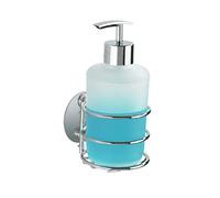 Dispenser sapone Wenko Turbo-Loc con supporto a parete in acciaio inox 285 ml