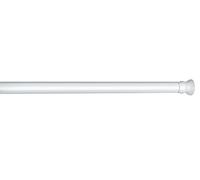 Wenko 19209100 Barra di Doccia Telescopica Ø 2 cm, Alluminio, Gomma, 2 x 2 cm, Bianco