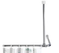 Wenko 19212100 Supporto a Soffitto per Asta Doccia Telescopica, Lunghezza 57 cm, Alluminio, Materiale Plastico, 57 cm, Cromo