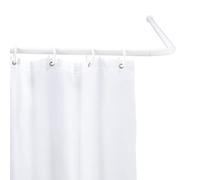 Wenko 19214100 Barra ad Angolo Universal Combinabile in Lunghezza, Ø 2 cm, Alluminio, Materiale Plastico, 2 x 2 cm, Bianco