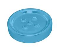 Wenko 19284100 Portasapone Polaris Light Ceramica, 11 x 2,5 x 11 cm, Azzurro Chiaro