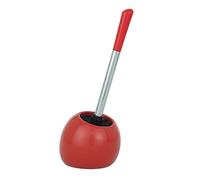 Wenko 19293100 Portascopino per WC Ceramica Polaris Ceramica, 14,5 x 34,5 x 15 cm, Rosso