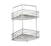 Wenko 19630100 Angoliera Milano, 2 Ripiani, Acciaio, 22 x 37 x 31,5 cm, Opaco