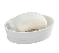 WENKO 19735100 Porta sapone Vetto bianco, Materiale plastico, 13.3 x 3.6 x 9.7 cm, Bianco