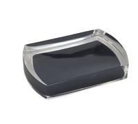 WENKO 20006100 Porta Sapone Lido Nero, Poliresina, 12.5 x 2.2 x 8.5 cm, Nero