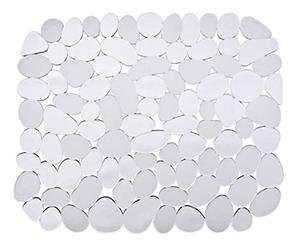 Wenko 2003010100 Tappetino per Lavello Stone, Plastica, Materiale Plastico, 31 x 26 cm, Trasparente