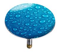 Wenko 21844100 Vasca da bagno Pluggy XXL per lavandino Water Drops, tappo, per tutti i sistemi di scarico, in plastica, 7,5 x 6 x 7,5 cm, Multicolore