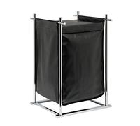 Wenko 22097100 Kyoto-Cestino per biancheria, in plastica/acciaio INOX, colore: Nero, 5,0 x 63,3 x 37,0 cm