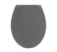 Wenko 22165100 Samos Sedile per WC, resistente, in plastica, dimensioni: 37,5 x 44,5 x 10 cm, colore: Grigio scuro