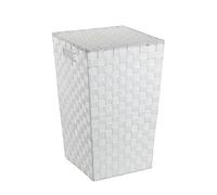 Wenko 22277100 - Cesto portabiancheria in plastica Adria Square, 33,0 x 33,0 x 52,2 cm, Plastica, Bianco, 33.0x33.0x52.2 cm