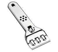 Wenko 2241100100 Raschietto Profi per Piani di Cottura in Vetroceramica, 2 Lame di Ricambio, Proteggila, Sicurezza Lama, 13 x 4,5 cm, Argento