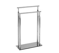 WENKO 22717100 Lisboa, portasciugamani in Acciaio Argento, 50 x 20 x 81 cm