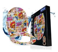 (TG. 38.5 x 45.5 x 10 cm) Wenko 22797100 - Sedile WC "Pop Art, in Duroplast, M
