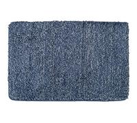 Wenko 23100100 Tappeto di Bagno Miscela, blu navy, Poliestere, 60 x 90 x 3 cm