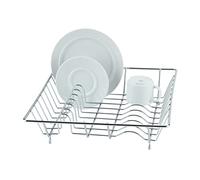 Wenko 2321100 Scolapiatti, Ripiano per Piatti e Tazze, Metallo Cromato, 9 x 35 x 35 cm, Cromo