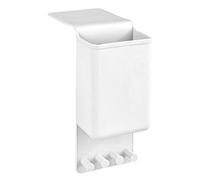 Wenko 23486100 - Supporto per piastra lisciante, in silicone, 10 x 36,5 x 6,5 cm, colore: Bianco