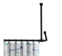 Wenko 23566100 Supporto per barra doccia, Nero, 57 cm