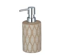 Wenko 23675100 - Dispenser di sapone Tupian, capacità: 0,3 l, ceramica, 8,5 x 17 x 7 cm, colore: Beige