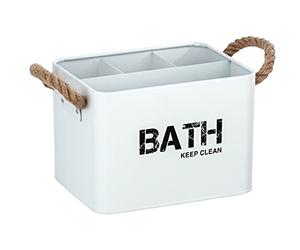 Wenko 23700100 - Scatola per bagno, 19 x 12, 5 x 13 cm, colore: Bianco