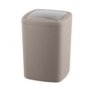 Wenko 23973100 - Pattumiera con coperchio oscillante Barcelona L, capacità: 8,5 l, infrangibile, in TPE, 20,5 x 28,5 x 20,5 cm, colore: Beige