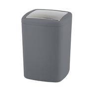Wenko 23980100 - Pattumiera con coperchio oscillante Barcelona L, capacità: 8,5 l, infrangibile, in TPE, 20,5 x 28,5 x 20,5 cm, colore: Antracite