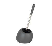Wenko 24018100 - Scopino per WC Polaris, ceramica, 15 x 34,5 x 14,5 cm, grigio opaco