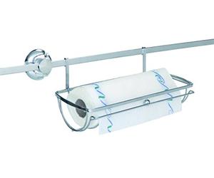 Wenko 2807100 Basic Porta rotolo da cucina, accessorio per Super-Loc o Power-Loc, cromato, 35 x 15 x 20 cm